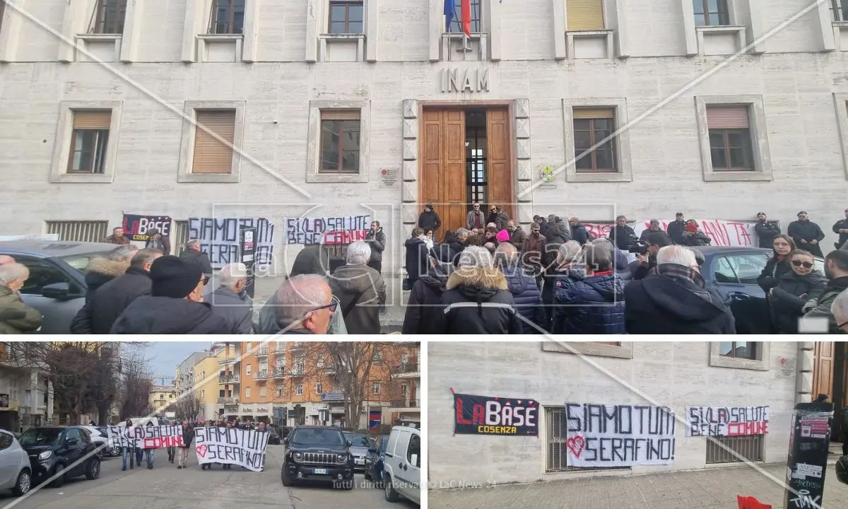 La morte di Serafino Congi è una ferita ancora aperta, la protesta arriva all’Asp di Cosenza: «Basta, vogliamo una sanità decente»\n