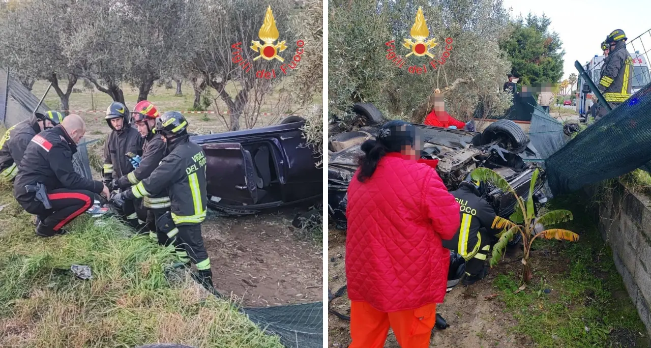 Incidente mortale a Borgia, auto finisce fuori strada e si ribalta dopo lo scontro con un’altra vettura: deceduto 36enne a bordo