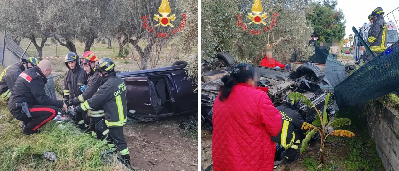 Incidente mortale a Borgia, auto finisce fuori strada e si ribalta dopo lo scontro con un’altra vettura: deceduto 36enne a bordo