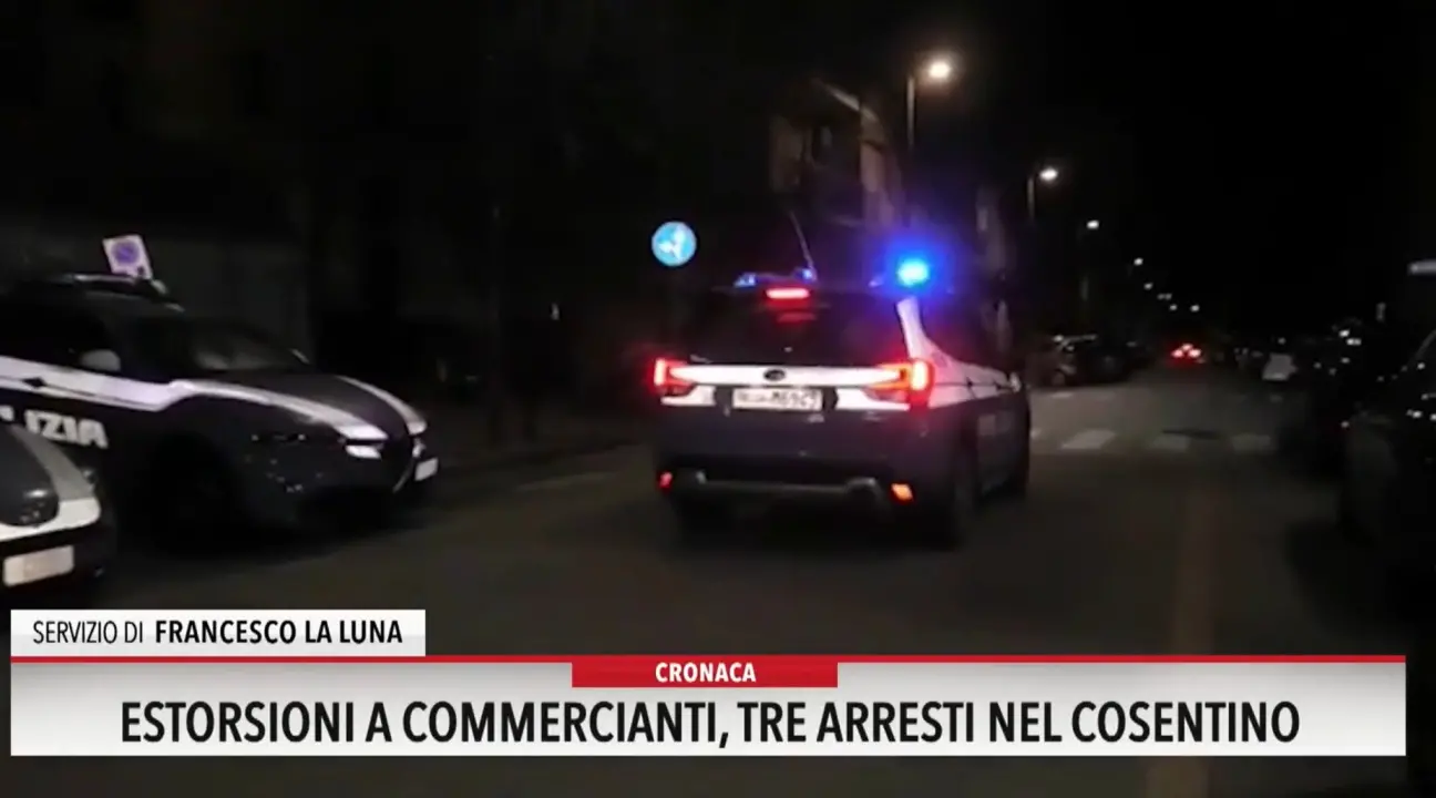 Estorsioni a commercianti, tre arresti nel Cosentino