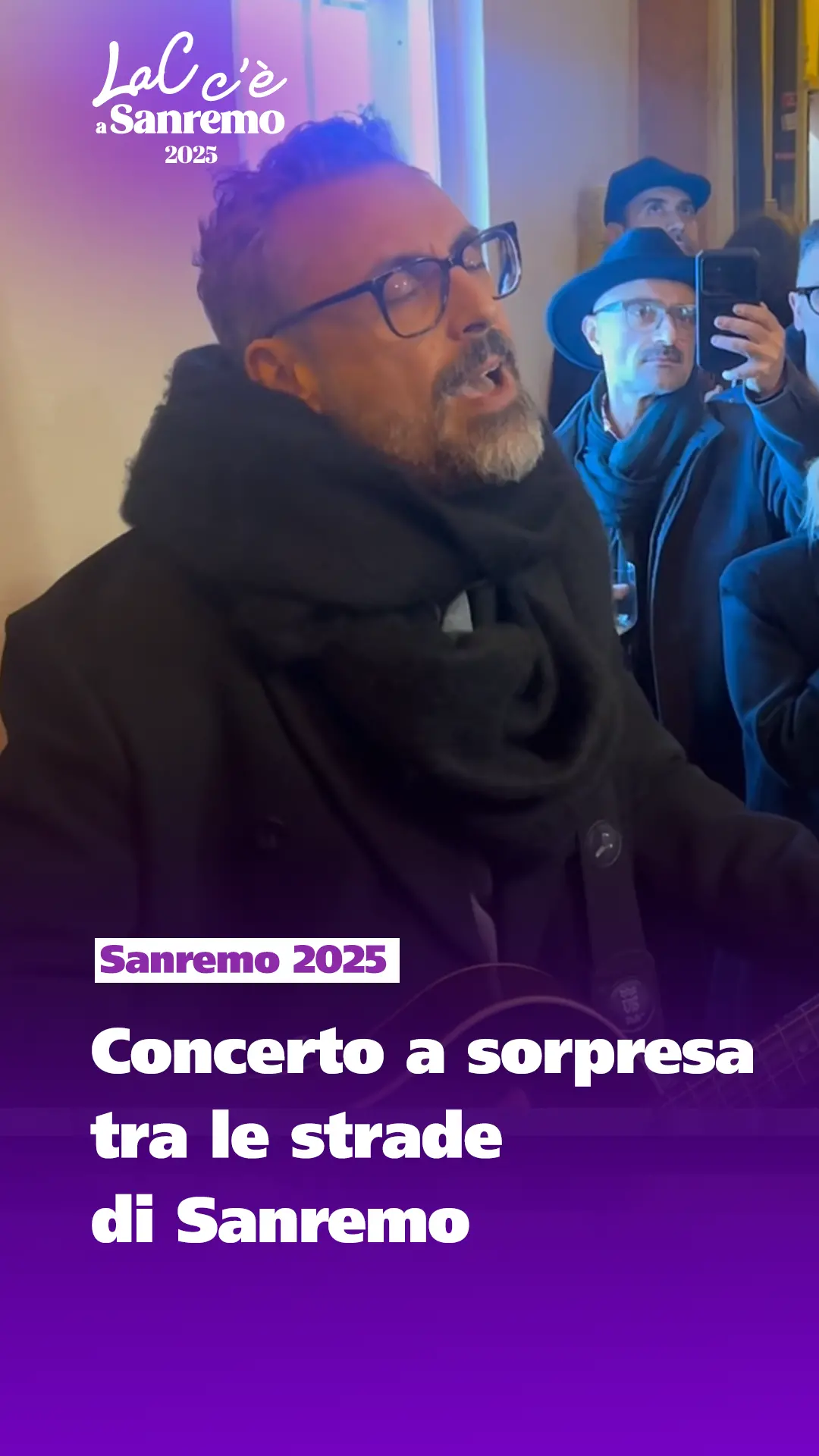 Brunori, concerto a sorpresa per le strade di Sanremo