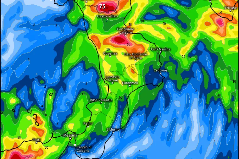 meteo calabria previsioni weekend