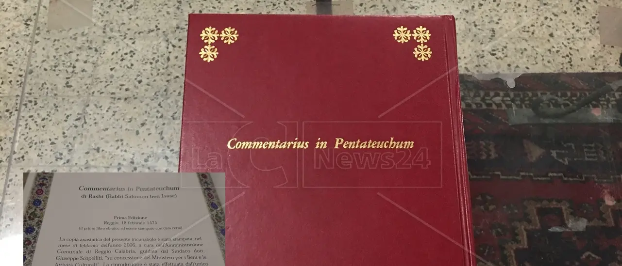 Commentario al Pentateuco di Rashi, il libro ebraico stampato a Reggio Calabria nel 1475 compie 550 anni\u00A0\n