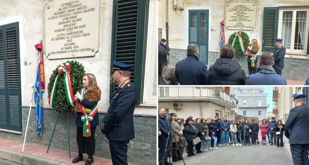 Gioia Tauro commemora le vittime dei bombardamenti della Seconda guerra mondiale. Scarcella:\u00A0«Non dimentichiamo»\n