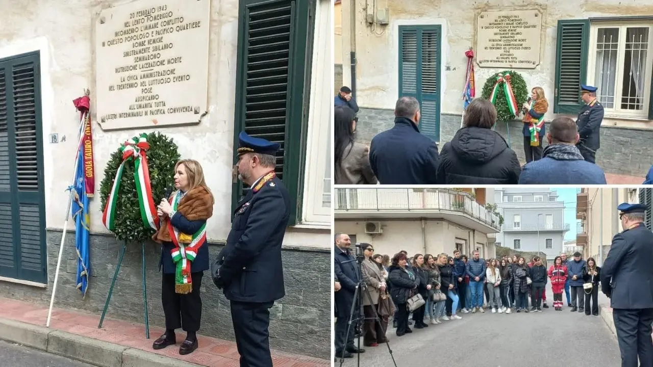 Gioia Tauro commemora le vittime dei bombardamenti della Seconda guerra mondiale. Scarcella:\u00A0«Non dimentichiamo»\n