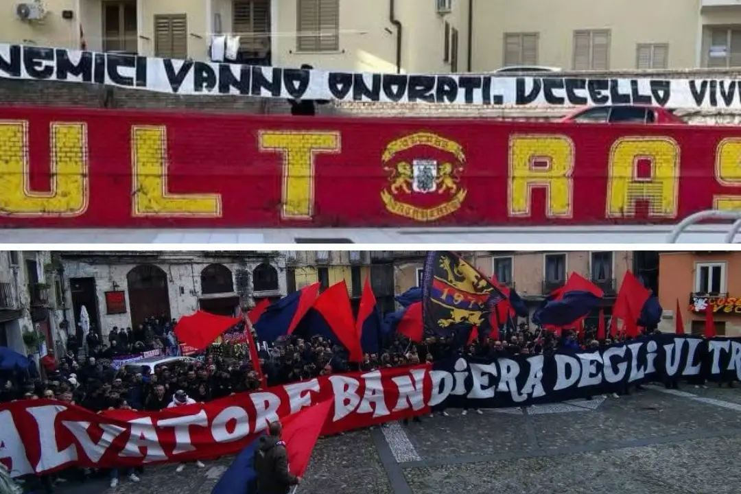 Gli striscioni in onore di Salvatore a Catanzaro e Cosenza