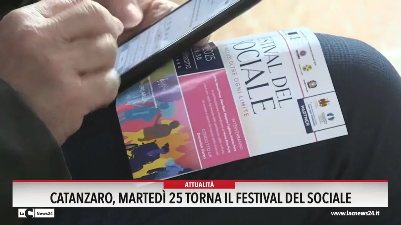 Catanzaro, martedì 25 torna il Festival del Sociale