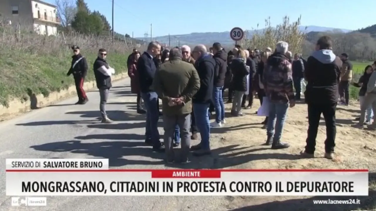 Mongrassano, cittadini in protesta contro il depuratore