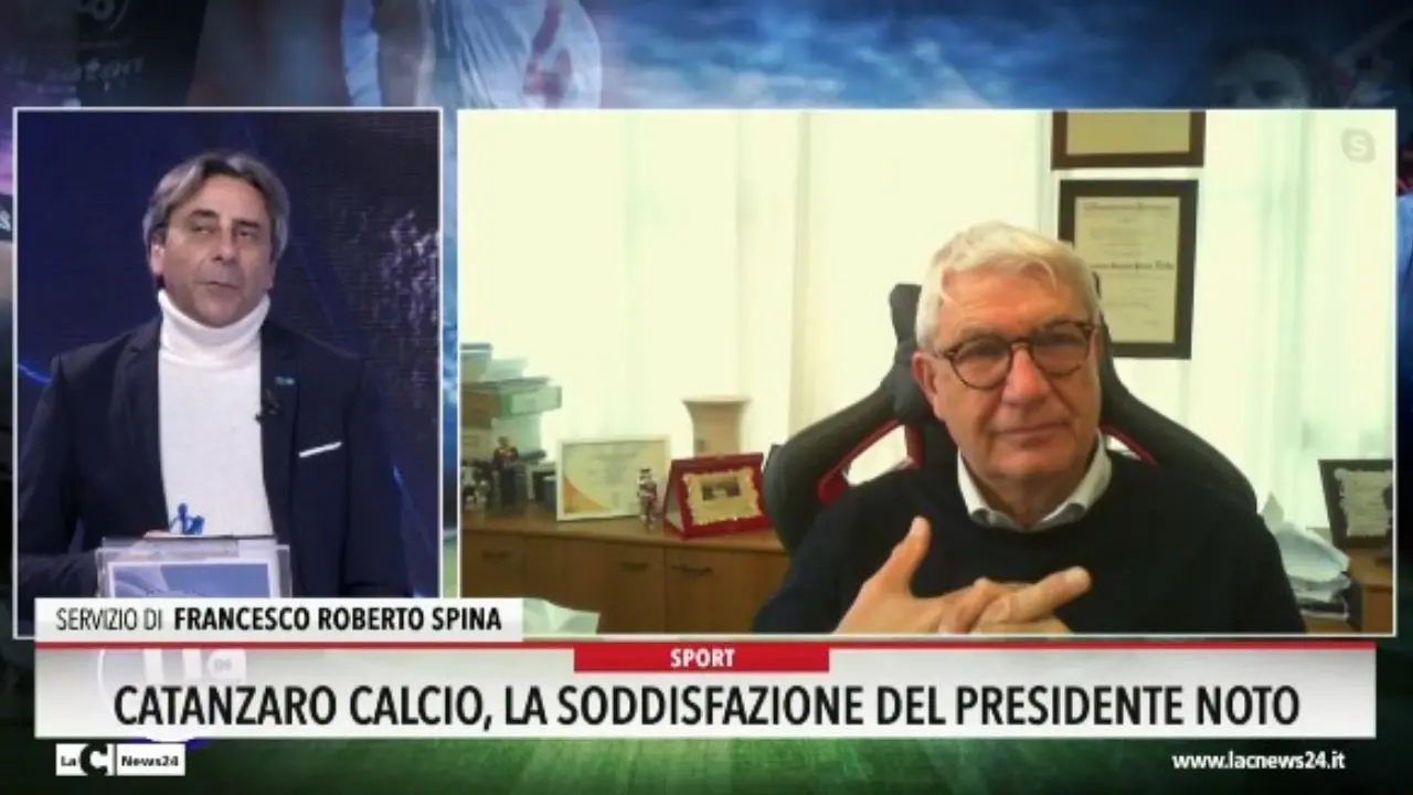 Catanzaro calcio, la soddisfazione del presidente Noto