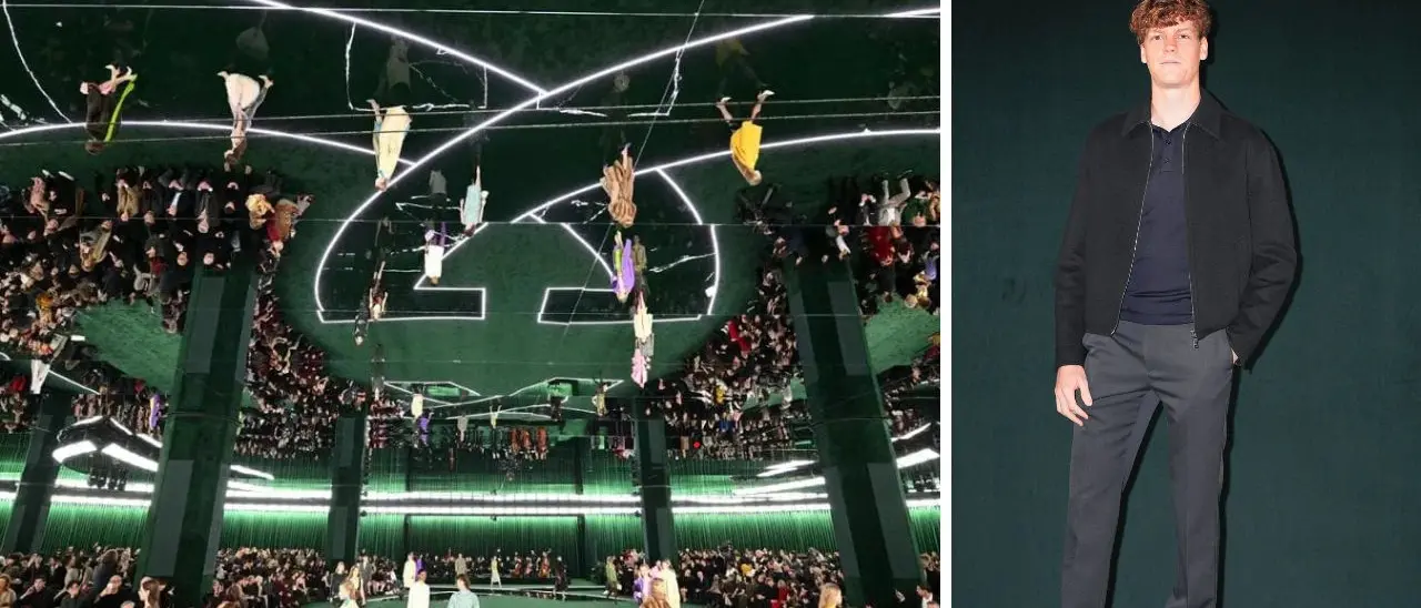 Sinner in prima fila da Gucci: il Morsetto domina la passerella della Milano Fashion Week\n