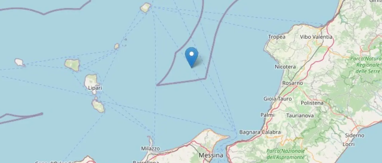Terremoto al largo delle coste del Vibonese, scossa di magnitudo 4.3\n