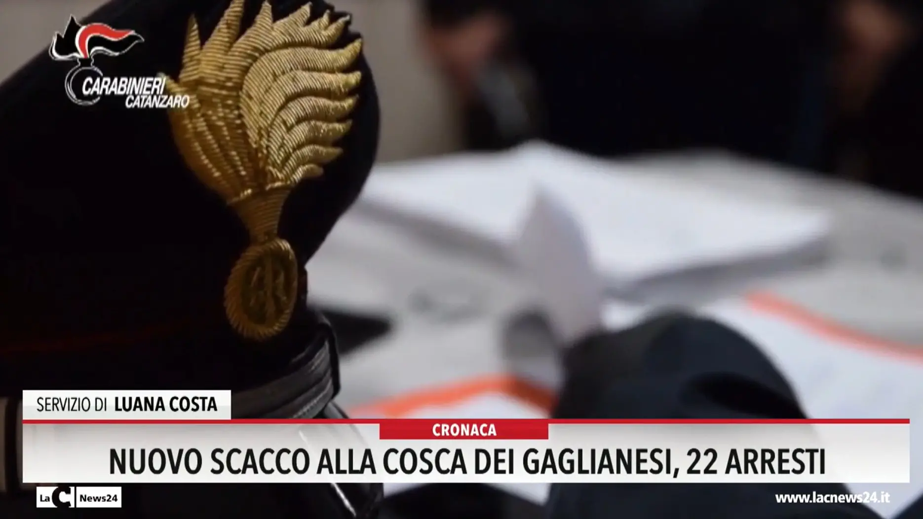 Nuovo scacco alla cosca dei Gaglianesi: 22 arresti