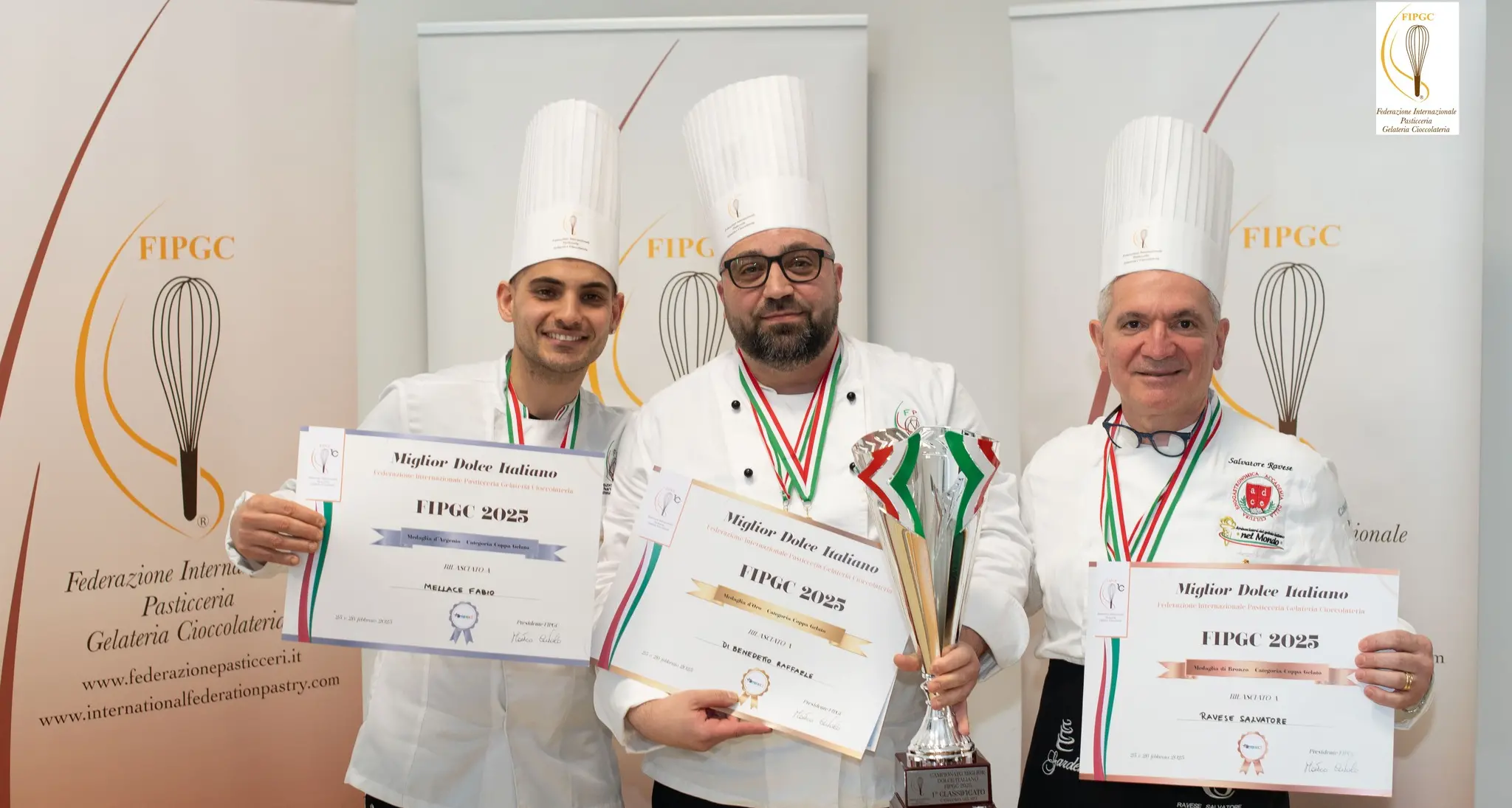 Due calabresi sul podio ai Campionati di pasticceria: gelatai di Catanzaro e Gioia Tauro premiati in Toscana\n