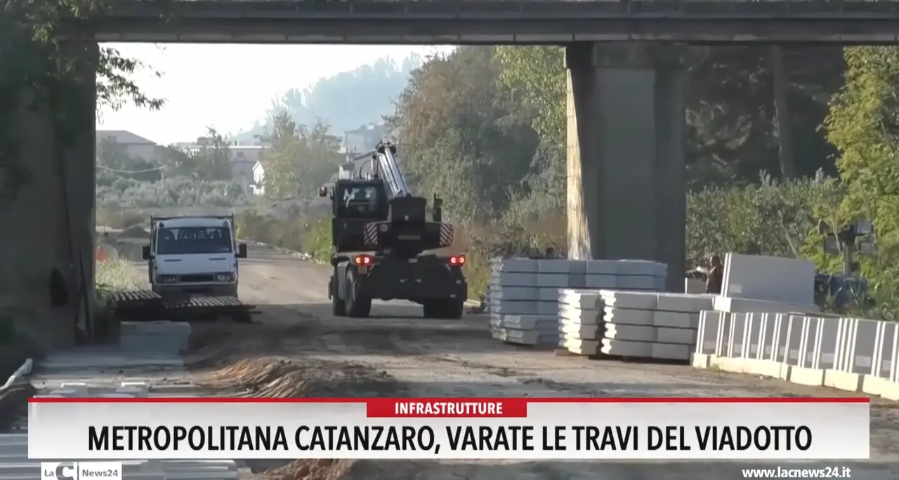 Metropolitana Catanzaro, varate le travi del viadotto