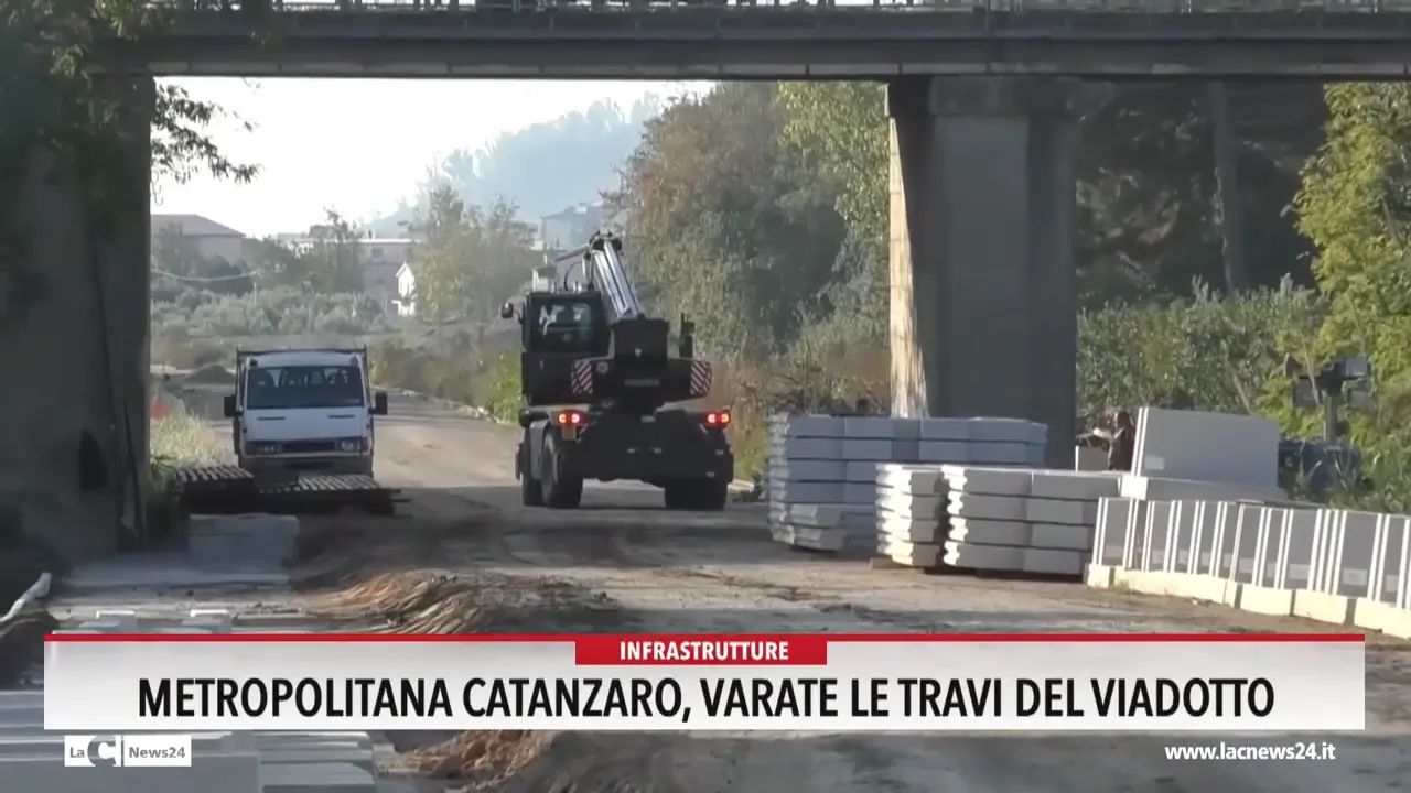 Metropolitana Catanzaro, varate le travi del viadotto