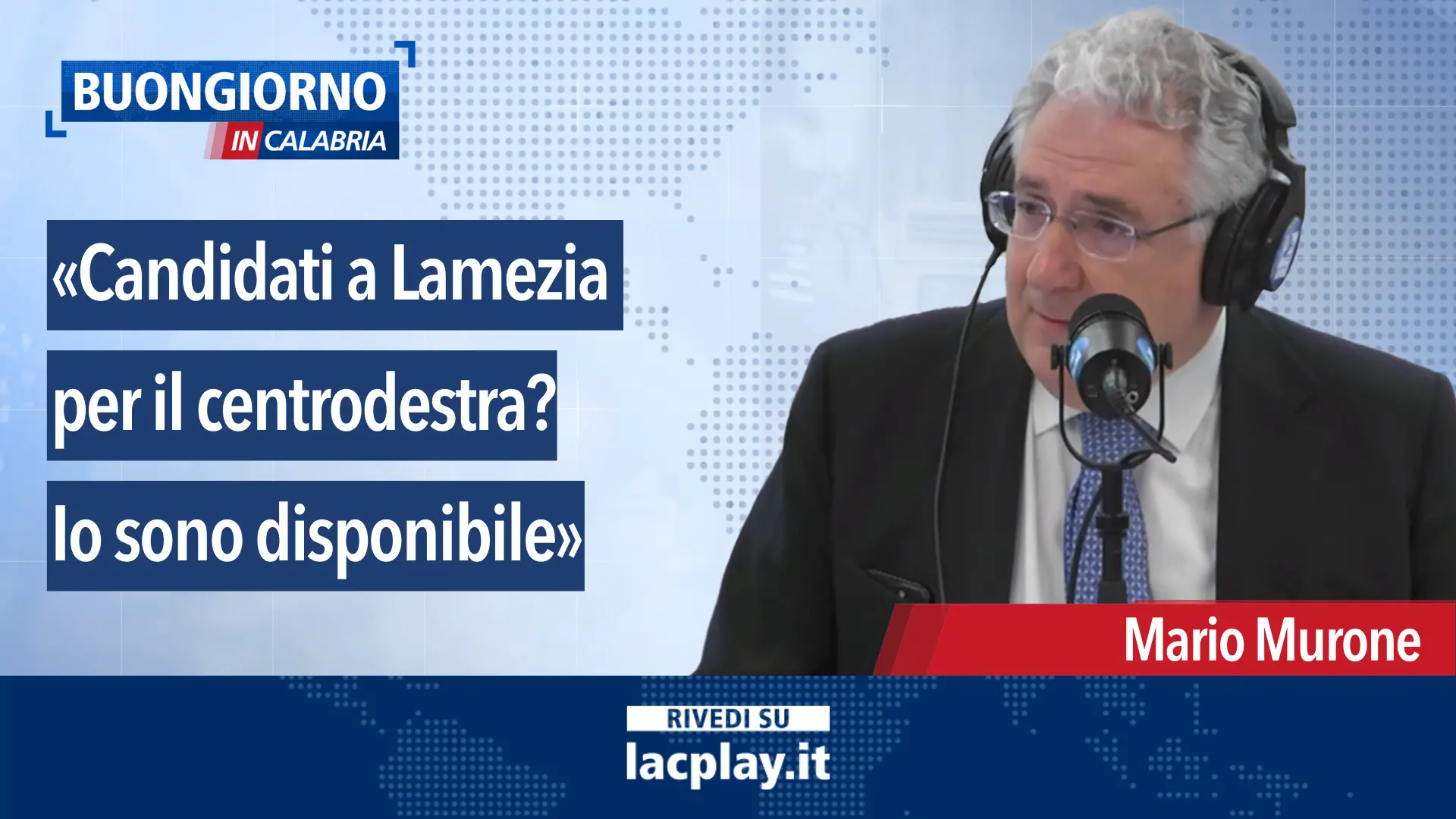 Murone: «Io candidato del centrodestra a Lamezia? Sì, se ci sono le condizioni»