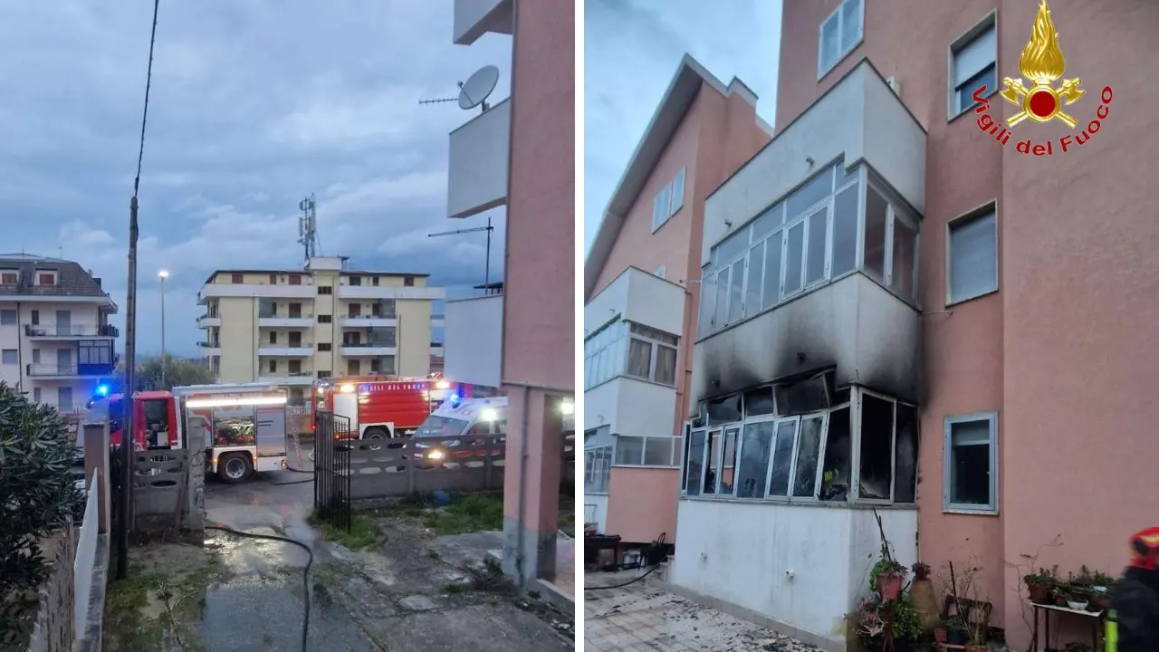 Incendio in un appartamento a Vibo: in salvo due persone, morto un gattino