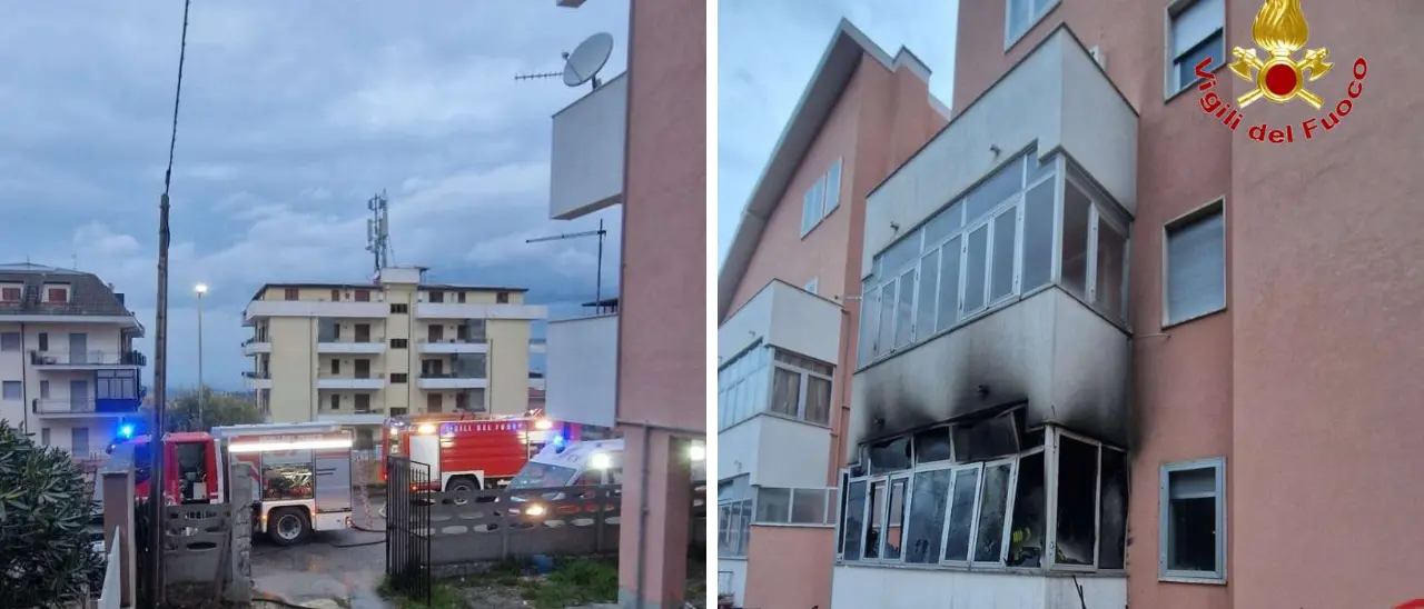 Incendio in un appartamento a Vibo: in salvo due persone, morto un gattino