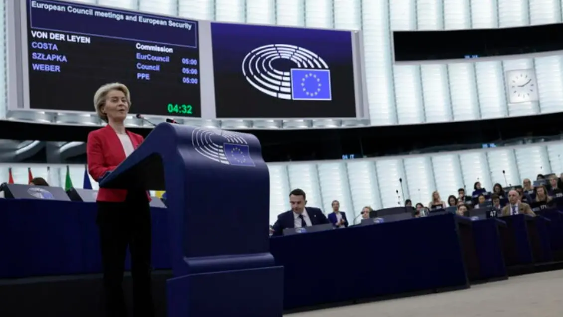 La presidente Ursula von der Leyen , Ansa