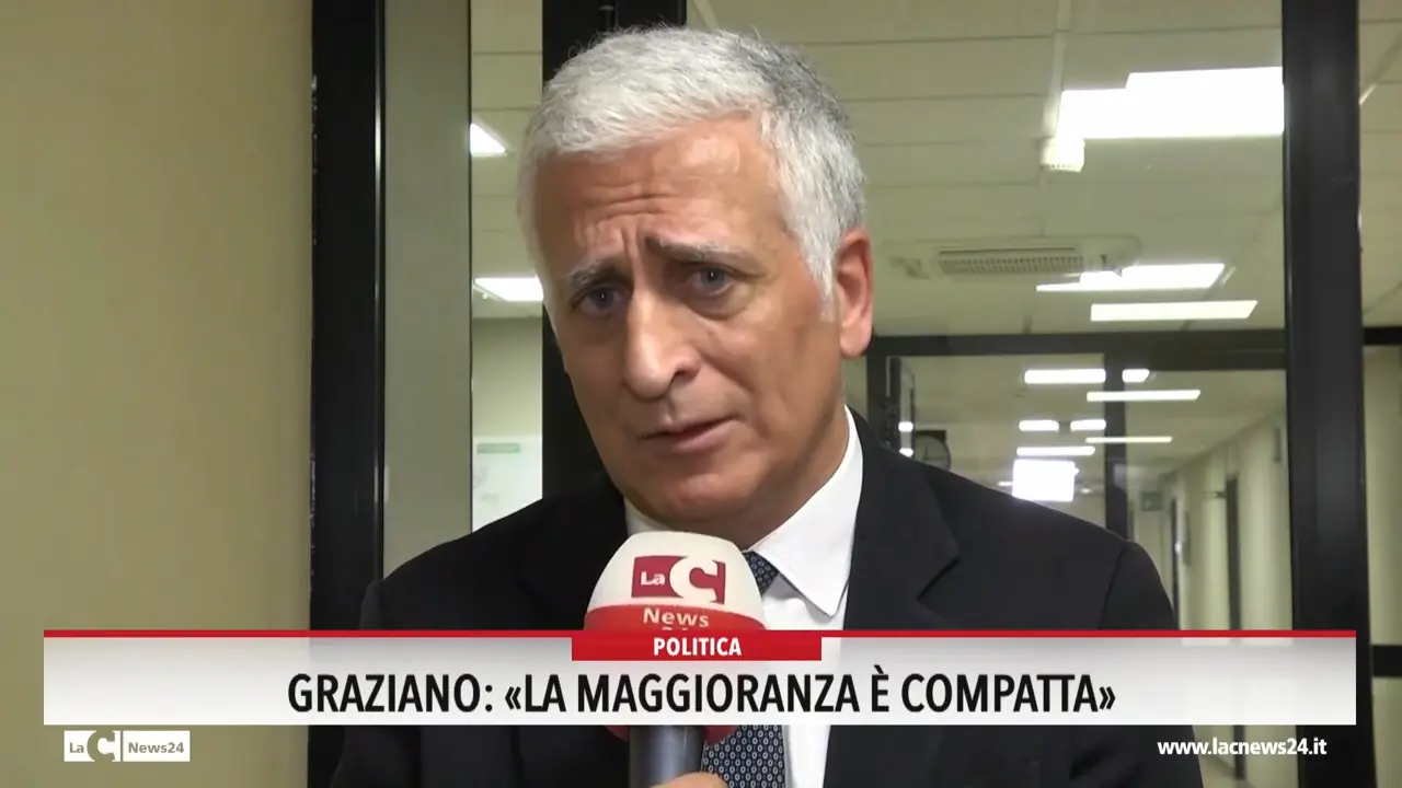 Graziano: «La maggioranza è compatta»