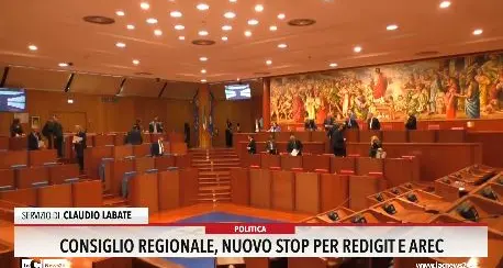 Consiglio Regionale, nuovo stop per Redigit e Arec