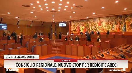 Consiglio Regionale, nuovo stop per Redigit e Arec