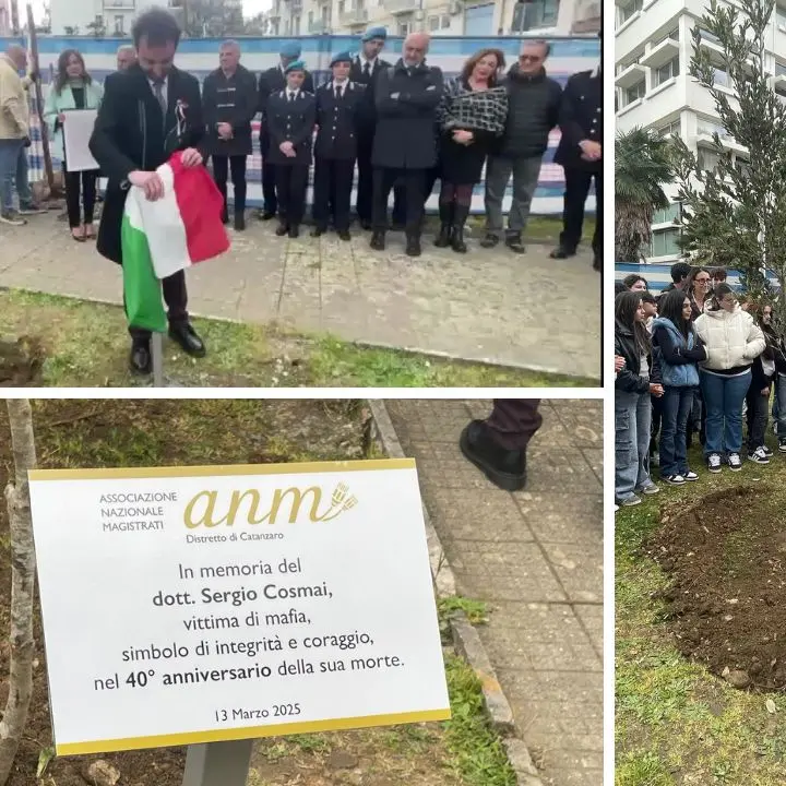 Anm\u00A0Cosenza ricorda Sergio Cosmai ucciso 40 anni fa dalla ‘ndrangheta: piantato l’albero della legalità