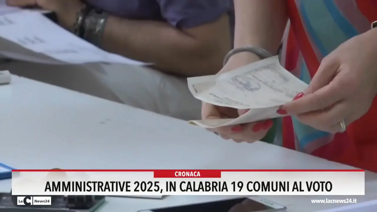 Amministrative 2025, in Calabria 19 comuni al voto