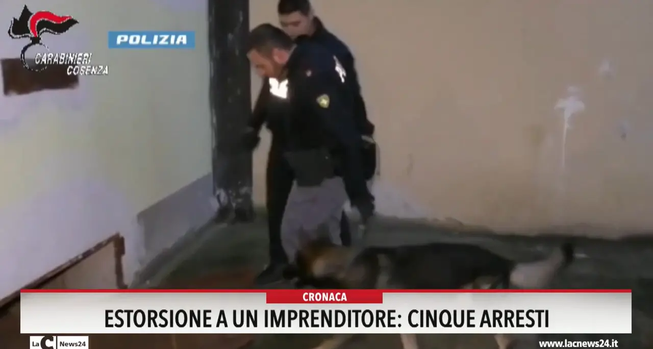 Estorsione a un imprenditore: cinque arresti