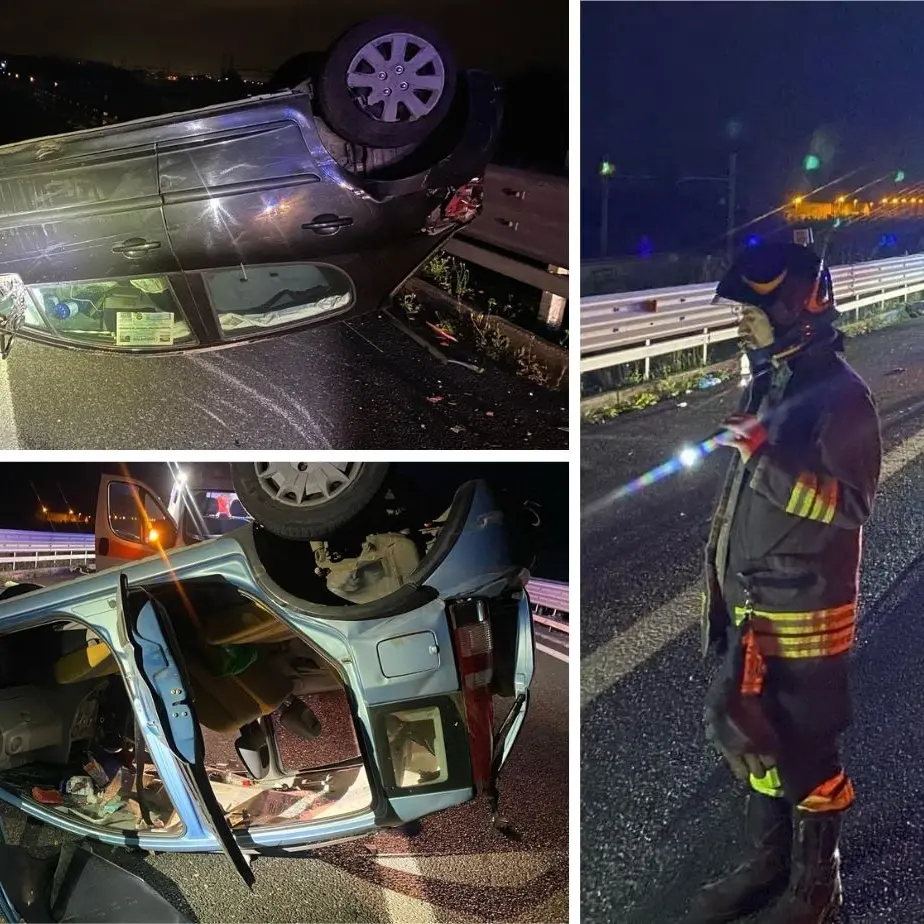 Incidente in autostrada a Gizzeria: due auto si scontrano e si ribaltano, quattro\u00A0feriti\n