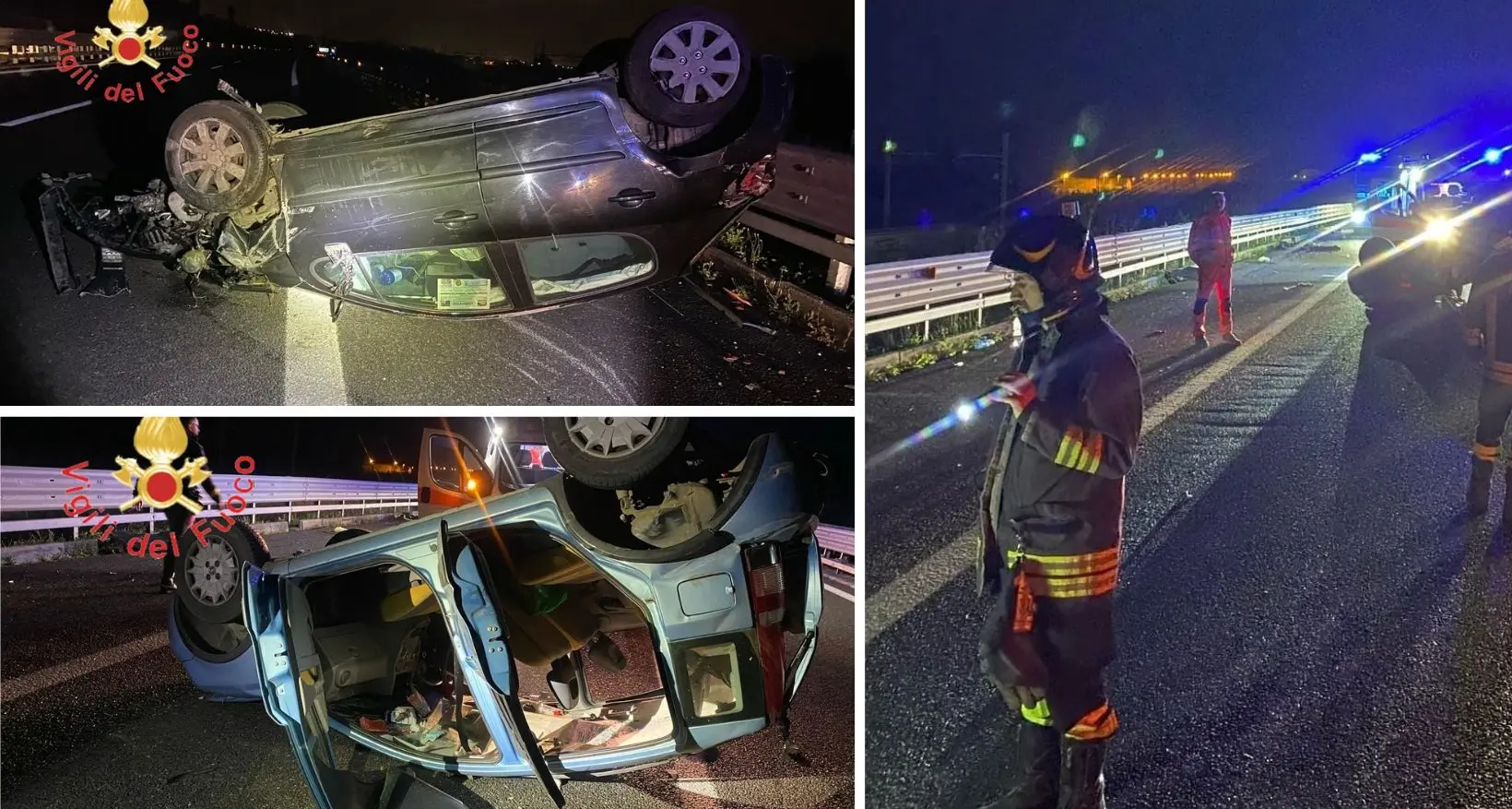 Incidente in autostrada a Gizzeria: due auto si scontrano e si ribaltano, quattro\u00A0feriti\n