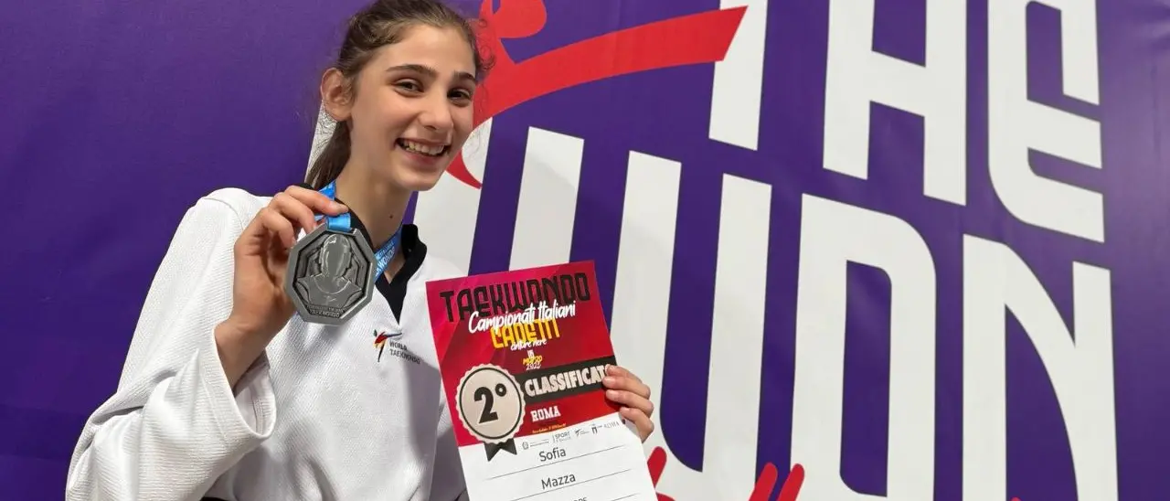 Taekwondo, la calabrese Sofia Mazza conquista il titolo di vice campionessa italiana Cadetti a Roma\n