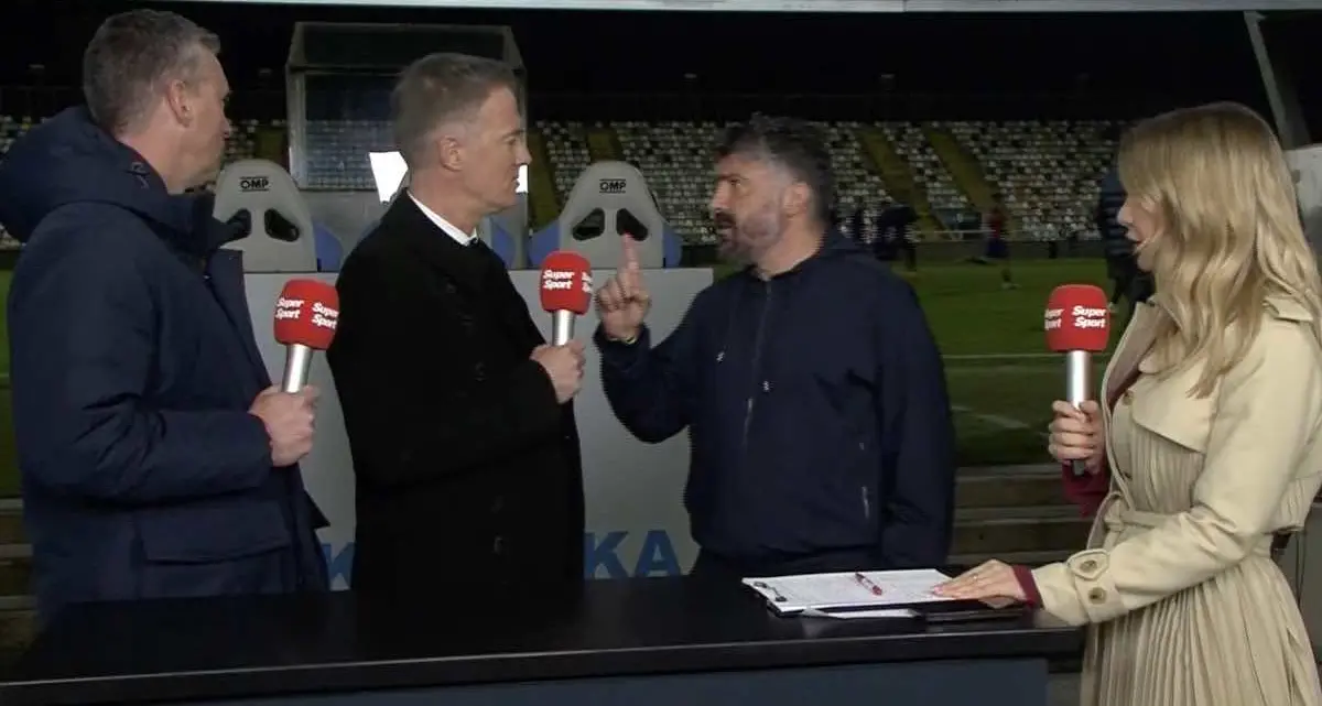 Gattuso furioso in diretta tv, il suo Hajduk perde col\u00A0Rijeka\u00A0e lui litiga con l’opinionista: «Zitto, parli troppo» –\u00A0VIDEO\u00A0\n