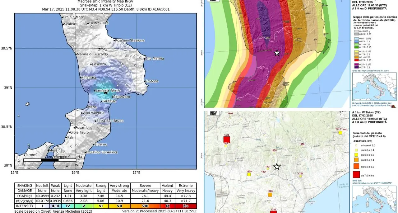 Terremoto a Catanzaro, 134 (lievi) scosse in un mese lungo la faglia che 400 anni fa fece registrare un sisma di magnitudo 7.1\n