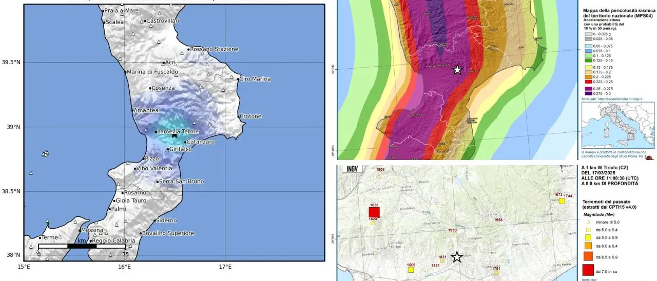Terremoto a Catanzaro, 134 (lievi) scosse in un mese lungo la faglia che 400 anni fa fece registrare un sisma di magnitudo 7.1\n