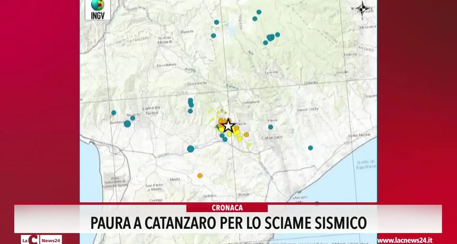 Paura a Catanzaro per lo sciame sismico