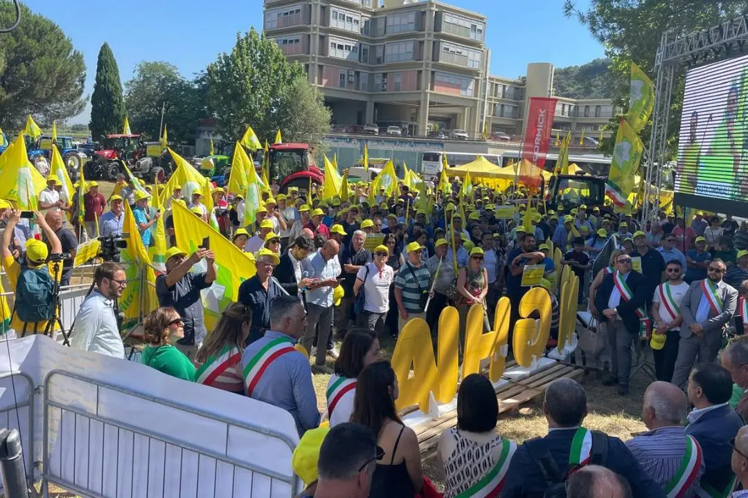 La manifestazione di Coldiretti per l\\'emergenza cinghiali