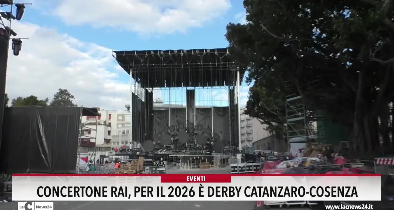 Concertone Rai, per il 2026 è derby Catanzaro-Cosenza