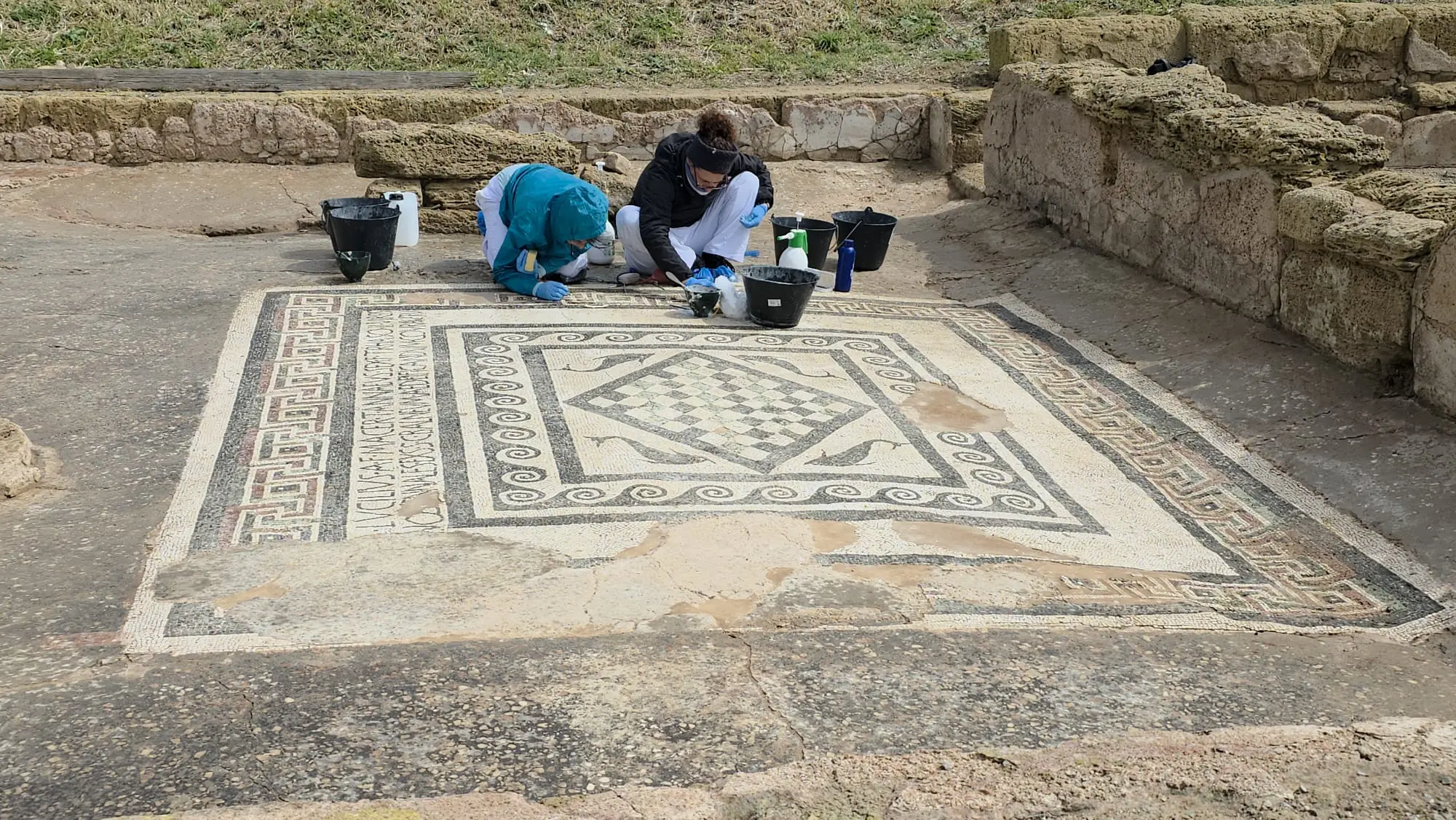 Giornate FAI di Primavera, centinaia di visitatori per ammirare i preziosi mosaici di Capo Colonna