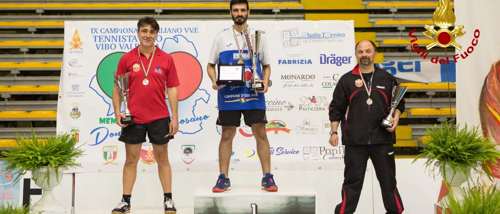 Vibo Valentia, concluso il IX Campionato Italiano Tennistavolo Vigili del Fuoco: trionfa il Comando di Parma\n