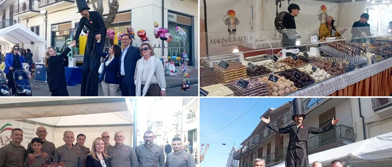 Gioia Tauro, inaugurata la prima edizione della Festa del cioccolato: «Allegria, condivisione e rilancio dell'economia»\n\n\n