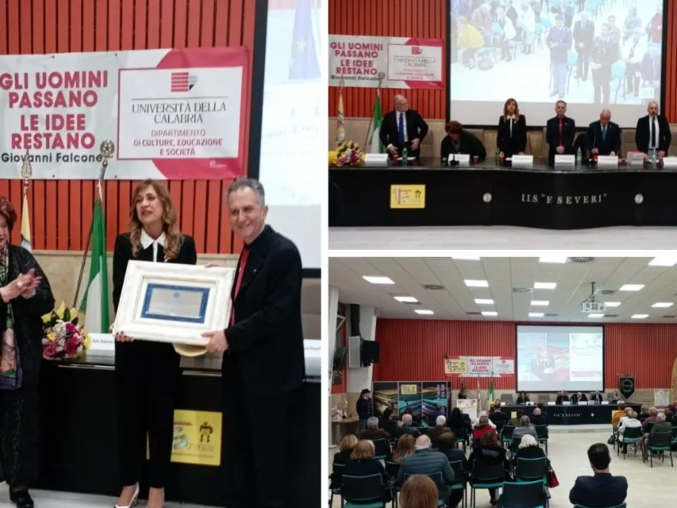 Il rettore dell'Unical Leone premiato a Gioia Tauro: «Anche in Calabria si possono avere ambizioni importanti»