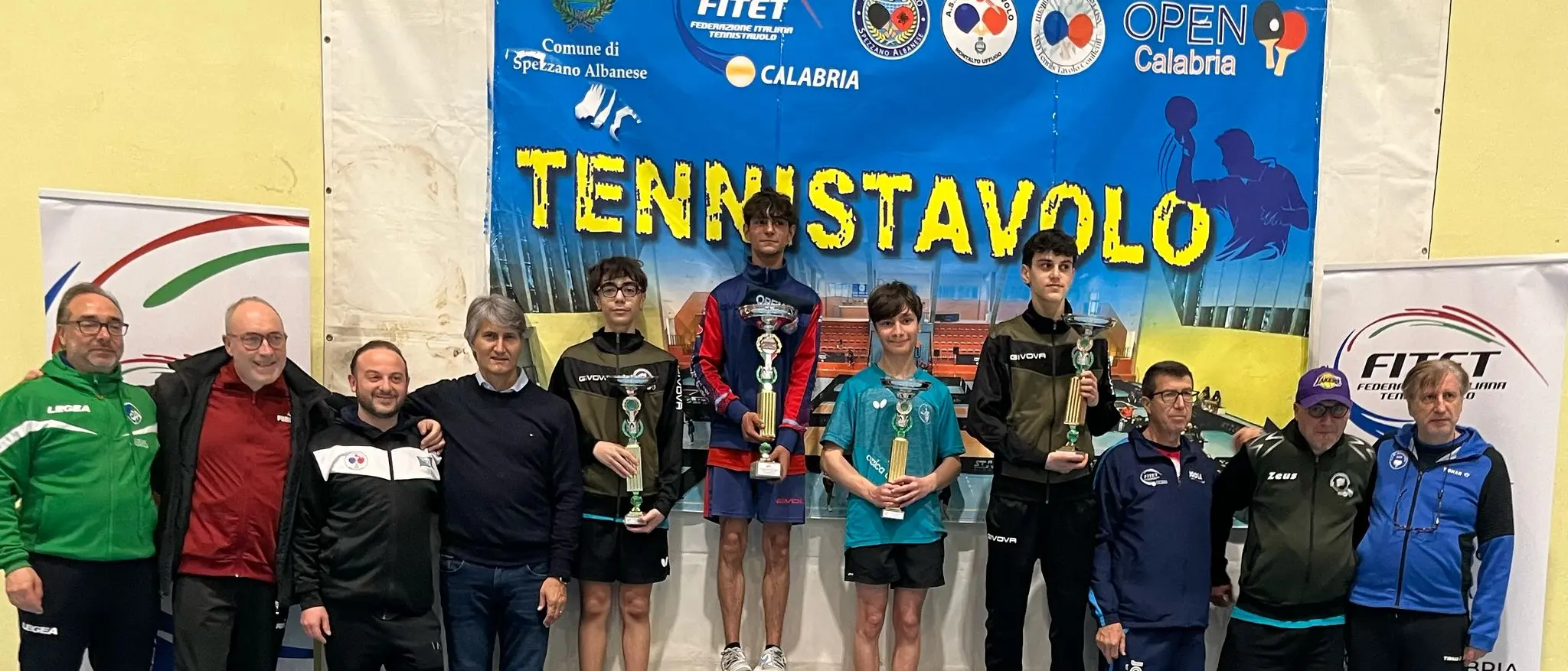 Spezzano Albanese “capitale” del tennis tavolo: gli open interregionali valorizzano la Calabria e i suoi pongisti