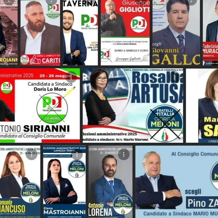 Lamezia\u00A0verso le Comunali, città invasa dai santini elettorali ancor prima della presentazione ufficiale delle liste