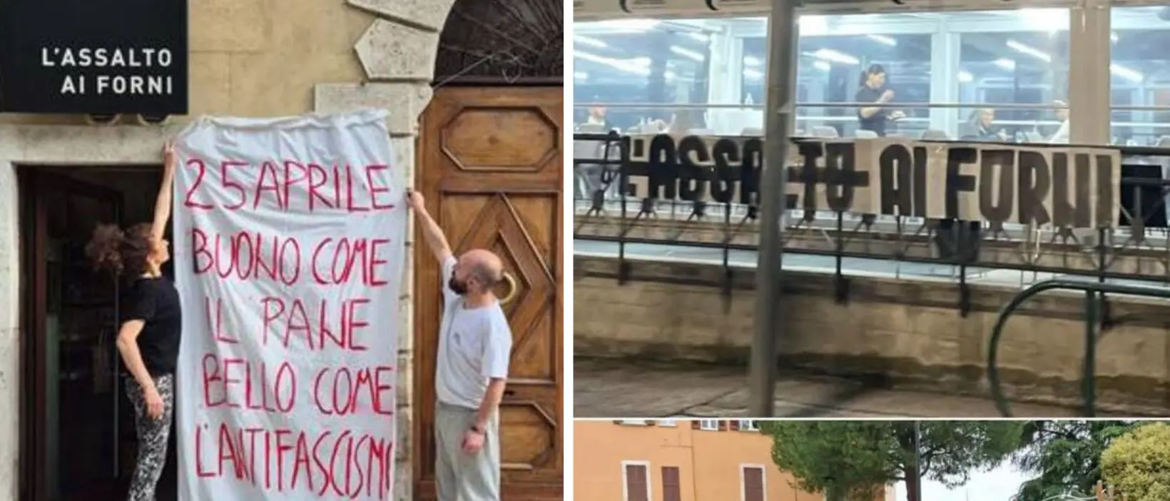 Ascoli Piceno, striscioni contro il panificio antifascista che aveva celebrato il 25 Aprile\n