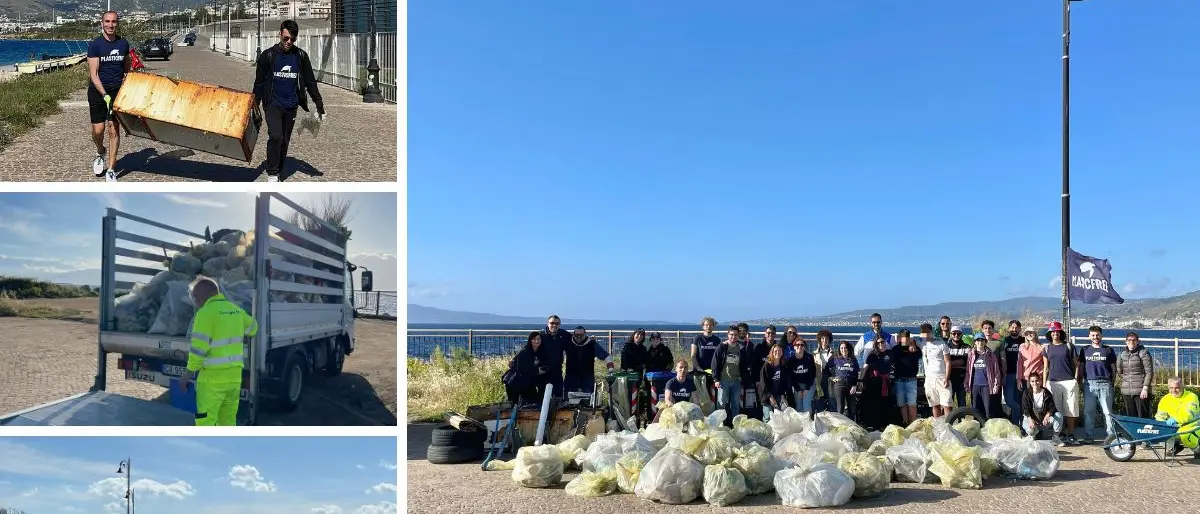 Reggio, la foce del Calopinace liberata da 1200 chili di rifiuti grazie ai volontari Plastic free. Prossima tappa alla Tonnara di Palmi\n