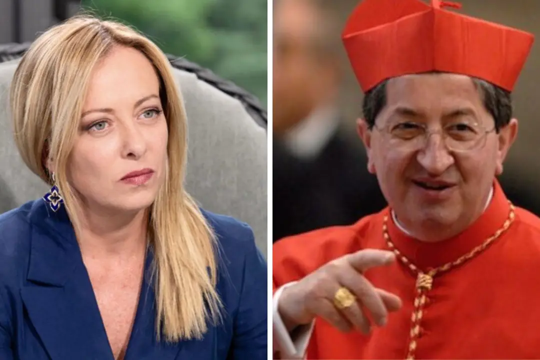 <p>La premier Meloni e il cardinale Betori</p>\\n