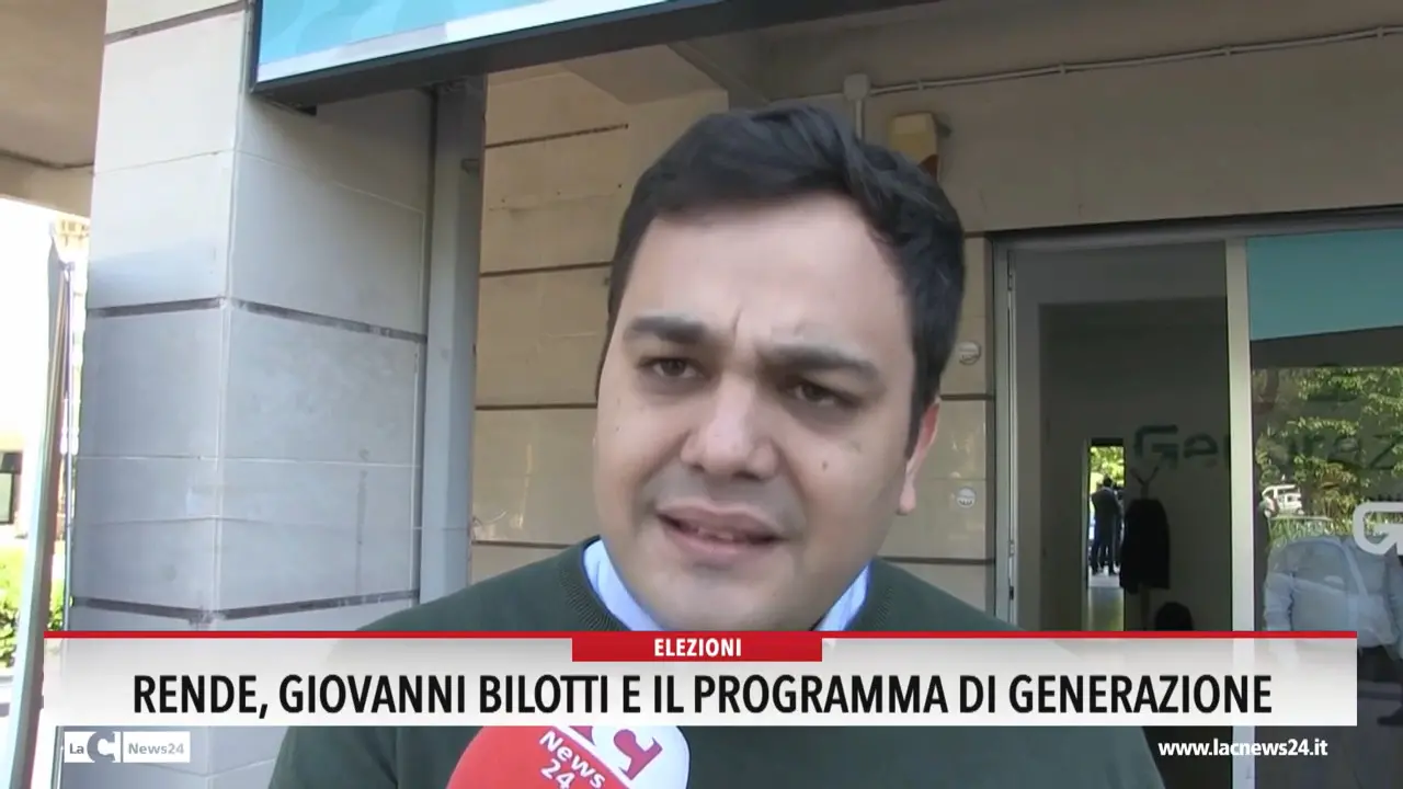 Rende, Giovanni Bilotti e il programma di Generazione