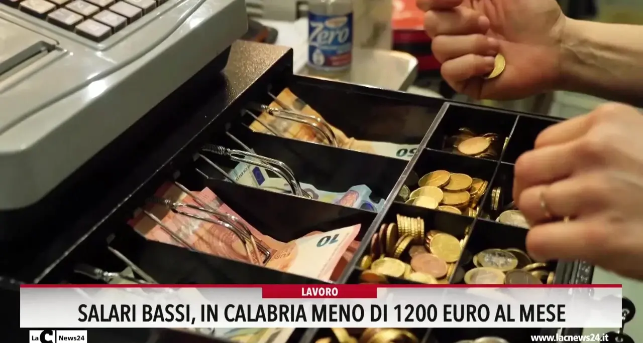 Salari bassi, in Calabria meno di 1200 euro al mese