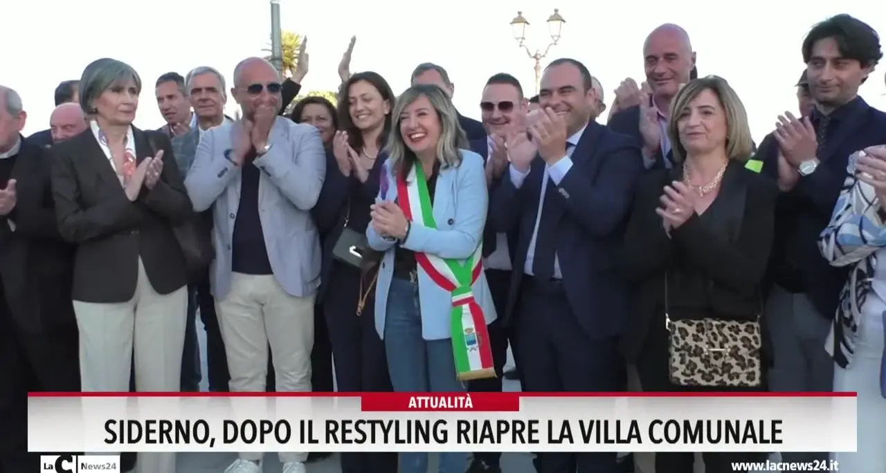 Siderno, dopo il restyling riapre la villa comunale